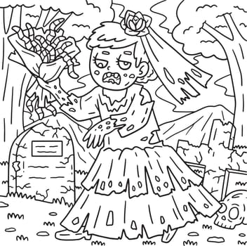 Zombie Bride Coloring Pages for Kids
