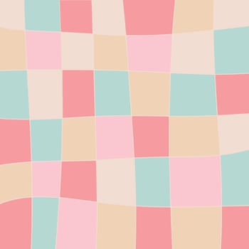 Vector checkered colorful background. Vector illustration of abstract squares. Background design for poster, flyer, cover, brochure. Vector illustration