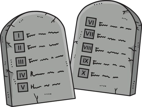 Christian Ten Commandments Tablets Clipart