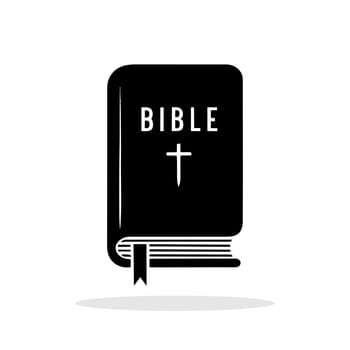 Bible book icon. Vector illustration. Christian church book