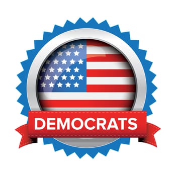 Democrats election badge vector