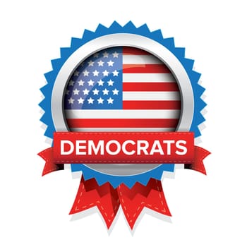 Democrats election badge vector