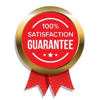 satisfaction guaranteed badge vector