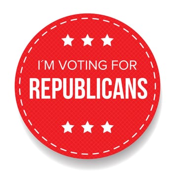 I am voting for Republicans - election badge