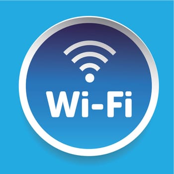 Wi-Fi icon sign vector label