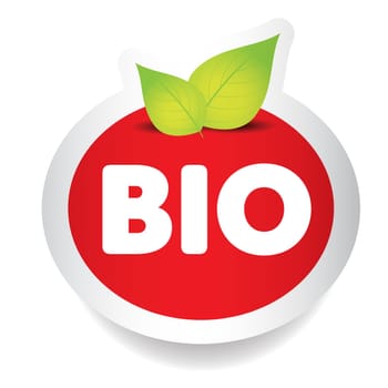 Bio food label vector