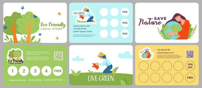 Loyalty card collection for eco friendly store