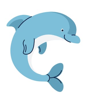 Dolphin smart underwater mammal, aquatic fauna