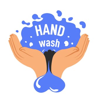 Delicate washing emblem, hand wash promo sticker