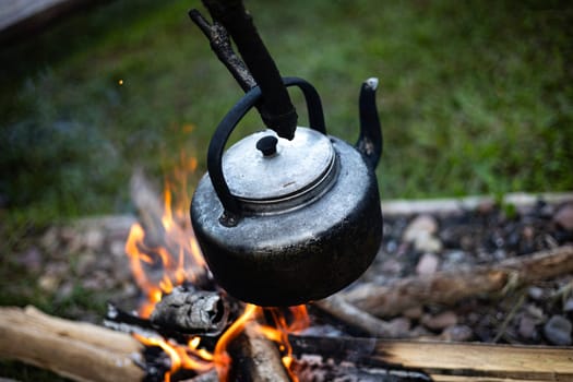 Coffee Pot On Campfire