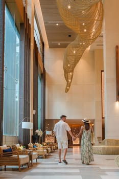 hotel lobby of a luxury hotel in Thailand