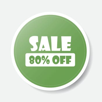 Special offer banner. Green circle. Vector illustration.