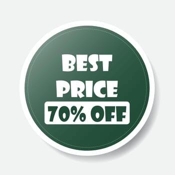 Special offer banner. Green circle. Vector illustration.