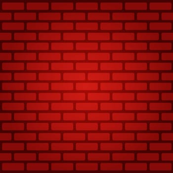 Red brick wall texture, background illustration.