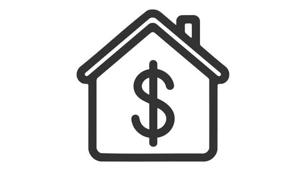 Rate for mortgage icon on white background