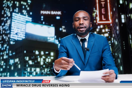 Reporter discusses about anti aging drug