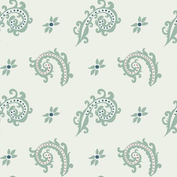 Floral paisley decor, flowers in blossom vector