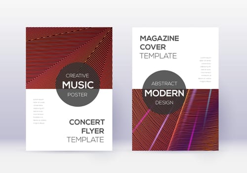 Modern cover design template set. Orange abstract