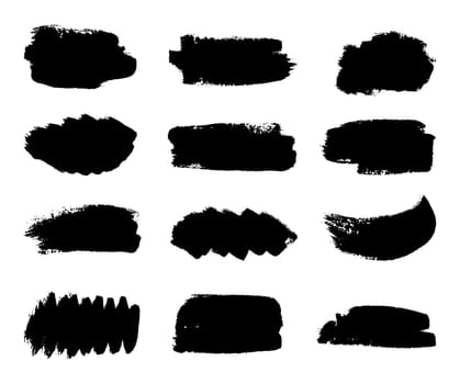 Set of vector brushes. Text frames and grunge patches. Highly detailed abstract vector backgrounds.