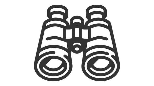 Binoculars icon. Black icon on a white background. Vector illustration.