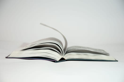 open book on white background