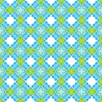 Exotic seamless pattern. Green outstanding boho