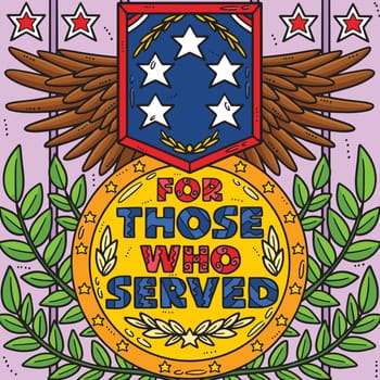 Memorial Day For Those Who Served Medal Colored