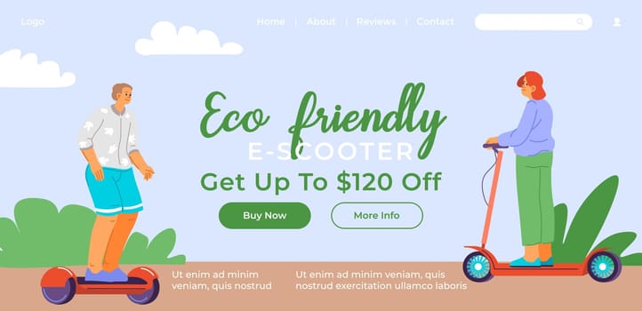 Rent eco scooters, and get discount website page