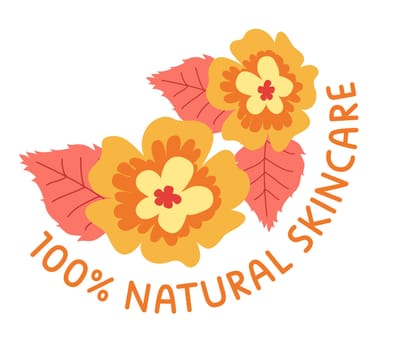 Natural skin care, label or sticker for package