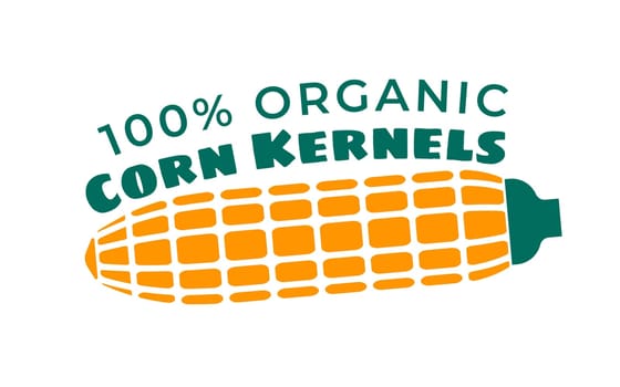 Organic corn kernels, rich in nutrients and fiber