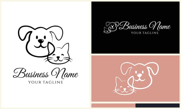animal pet cute logo template
