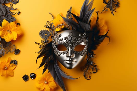 gold venetian mask isolated on a background