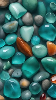 Colorful stones background, 3d rendering. Computer digital drawing