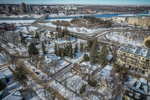 Aerial of the Varsity View Neighborhood in Saskatoon