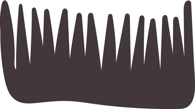 Beauty Service Plastic Hair Comb Flat Doodle Element