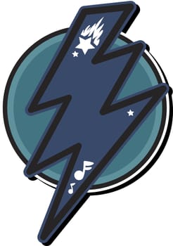 Electric Lightning Discharge Emblem Logotype