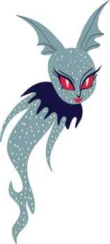 Blue Dragon Monster. Cool illustration in children's cartoon style