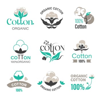 Organic cotton, textile and fabric material logo