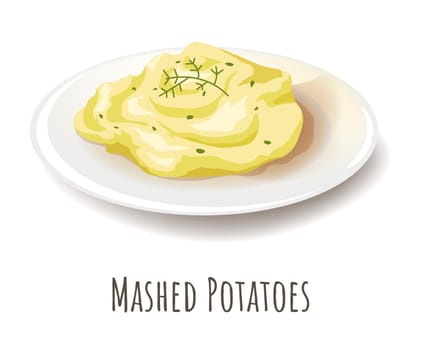 Mashed potatoes, dish served at home or restaurant