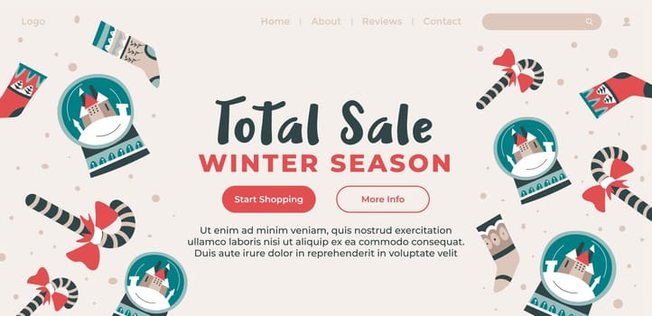 Total winter season sale, shopping for christmas