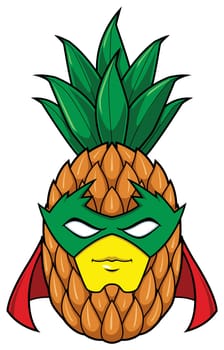 Pineapple Superhero Mascot