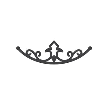 black princess crown element vector concept design template