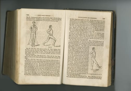 Antique medical page, book and knowledge with research on medicine, introduction and pathology. Language, information and parchment paper for healthcare education literature, learning and studying