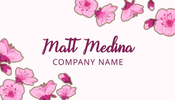 Company name and owner info on business cards
