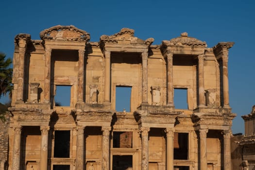 Celsus Library in ancient city Ephesus, Anatolia in Selcuk, Turkey.
