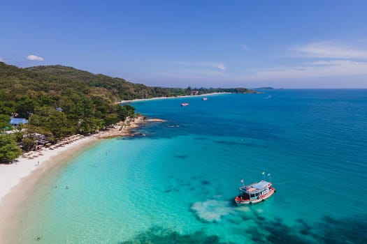 Koh Samet Island Thailand, aerial drone view from above at the Samed Island in Thailand