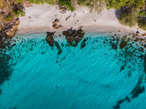 Koh Samet Island Thailand, aerial drone view from above at the Samed Island in Thailand