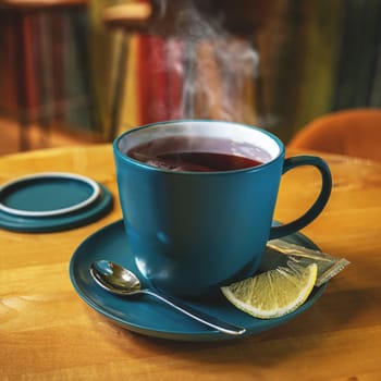 Blue cup of tea 