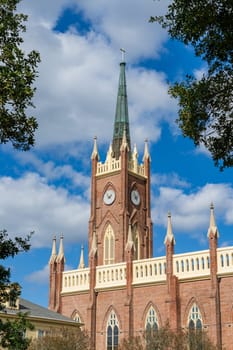 Exterior of St Mary Basilica in Natchez in Mississippi