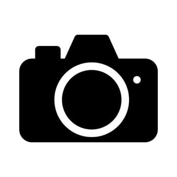 Camera black icon on white background